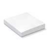 A white recycled sticky pad, measuring 70 x 75mm, containing 100 sheets, with a simple design.