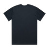 A dark grey t-shirt with a simple, unembellished back view and a visible logo.