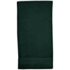 A dark green Terry Velour Towel featuring a smooth texture and a folded edge. It has a logo.