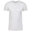 A plain white men's cotton crew t-shirt with short sleeves and a crew neck. It features a small logo.