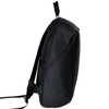 A black anti-theft backpack with a sleek design and padded straps, featuring a zippered closure and logo.