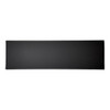 A black rectangular mat with smooth surface and edges. It has a simple design, with no visible branding.