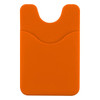 An orange Smart Wallet with a textured surface and a slot for a phone or cards.