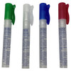 A set of four 10ml sanitiser sprays in clear, blue, green, and red containers, each with a spray nozzle.