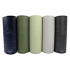 A drink bottle collection featuring four colours: navy, olive green, pale green, and light grey, each with a logo.