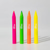 Four jumbo highlighters in pink, green, orange, and yellow, featuring a logo on each barrel.