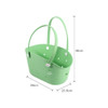 A green EVA holes pet bag with two handles, featuring holes for ventilation and measuring 39cm in length and 48cm in height.