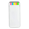 A highlighter set featuring five neon-coloured highlighters in a compact case with a protective cover.