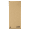 A plain brown cardboard box with no visible branding or text, featuring a recyclable symbol and a barcode.
