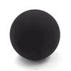 A black high bounce ball with a smooth surface, designed for fun and games activities.