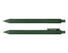 A set of dark green ballpoint pens, featuring a smooth finish and clip for easy attachment.