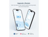 A smartphone displays the WaterH app, featuring hydration tracking and statistics in a clean, modern layout.