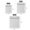 Three mesh laundry bags in varying sizes: small (30cm × 40cm), medium (40cm × 50cm), and large (50cm × 60cm), all in white.