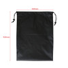 A black travel laundry bag with drawstring closure, measuring 420mm by 520mm. It features a logo.