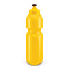 A drink bottle in a vibrant yellow color with a sports cap.