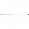 A white lanyard with a hook attachment and a branding logo, ideal for exhibitions and events.
