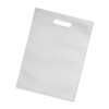 A light grey gift tote bag featuring a handle and a simple design. The bag has a blank surface, ideal for customisation.