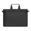 A black Expo Satchel with a zippered closure and two carrying handles.