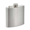 A drink flask in a sleek silver finish, featuring a secure screw-top lid and a smooth, curved design.