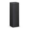 A sleek black box with a tall, rectangular shape, ideal for packaging or displaying items.