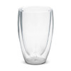 A double wall glass with a capacity of 410ml, featuring a sleek and contemporary design.