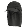 A dark green Legionnaire hat with a wide brim and a protective neck flap. It features a logo on the side.