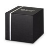 A black gift box featuring a logo, intended for the Swiss Peak Bass Speaker product.