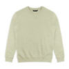 A light green unisex sweatshirt with a round neckline and long sleeves, featuring a simple design and logo.