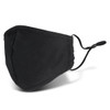 A black Luxe Face Mask with adjustable ear loops and a subtle logo.