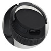 A close-up of black Skullcandy Riff 2 wireless headphones showing the earcup, buttons, and charging port.