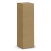 A brown cardboard box with a simple, tall design and a flat top. It features no branding or text.
