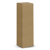 A tall, brown, kraft paper box with a plain design, featuring a sealed top.