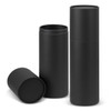A drink bottle gift tube set in sleek black, featuring three cylindrical tubes of varying heights.