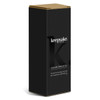 A black boxed vacuum drink bottle featuring a logo and a minimalist design. The box has a cardboard top.
