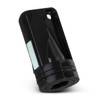 A black carpenter's pencil sharpener with a smooth surface and a hole for easy attachment.