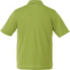 A green short sleeve polo shirt for men, featuring a solid design and a collar. The shirt has a logo on it.