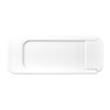A white camera blocker with a simple design for privacy protection, featuring a smooth surface and rounded edges.