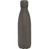 A drink bottle in a matte dark grey finish, featuring a twist cap and a logo. Holds 500ml.