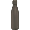 A drink bottle in dark green, with a sleek design and a fitted cap, featuring a logo.