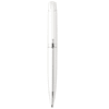 A sleek, silver metal pencil with a polished finish and a clip. It features a simple, elegant design.