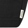 A black cooler tote featuring a recycled cotton label and a simple, sleek design.