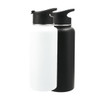 A drink bottle kit including a white and a black 950ml vacuum bottle with a logo on each.