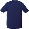 A navy blue short sleeve tech tee with a back view. Features a simple design and includes branding.