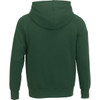 A green men's fleece hoody with a hood, featuring a simple design and no visible front details.