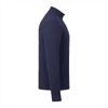 A navy quarter-zip jacket for men, featuring a stand-up collar and long sleeves. Includes a logo on the design.
