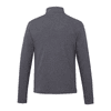 A grey quarter zip jacket for men, featuring long sleeves and a collar. Includes a logo on the fabric.