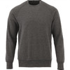 A men's crew jumper in dark grey fleece, featuring a simple design and ribbed cuffs. It has a logo.