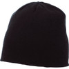 A black knit beanie with a simple design and no visible branding.