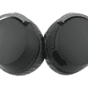 A pair of black Skullcandy Riff Wireless headphones with textured ear cushions and control buttons.