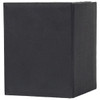 A black, plain gift box with a smooth surface, featuring a rectangular shape and no visible branding.